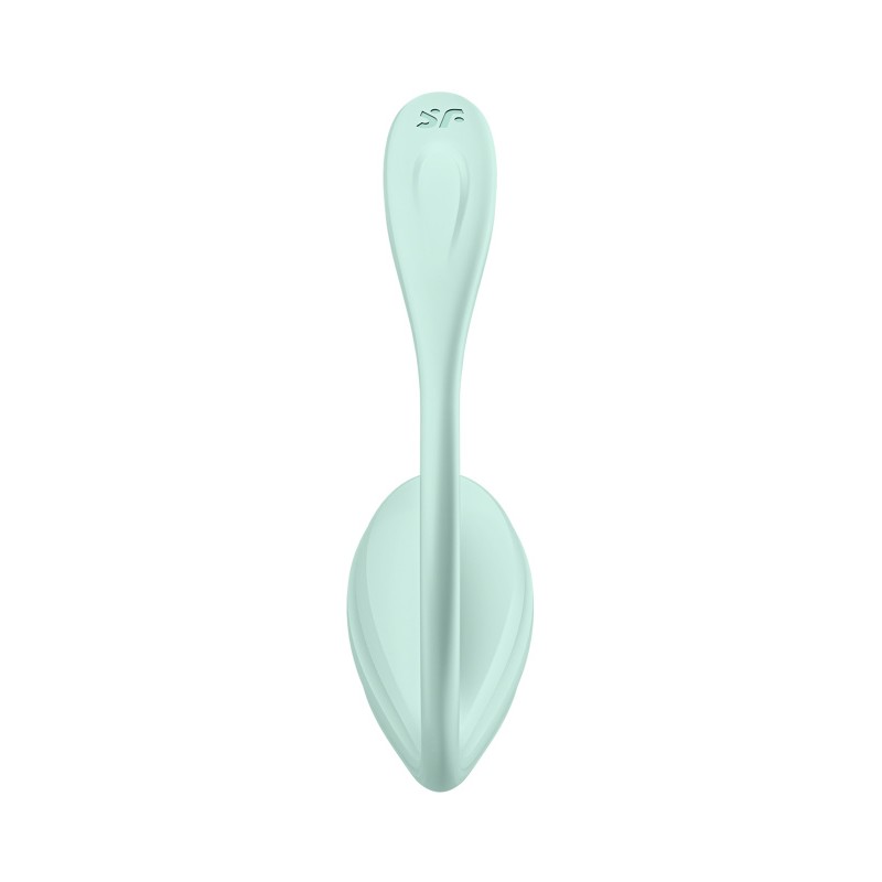 Виброяйцо Satisfyer Smooth Petal Connect App, мятное, 6,5 см