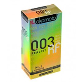 Презервативы «Окамото» 0.03, real fit, ультратонкие, облегающая форма, 18 см, 5,2 см, 10 шт.