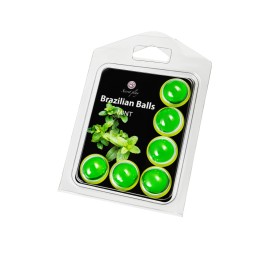 Массажное масло SECRET PLAY BRAZILIAN BALLS, мята, 6 х 4 гр