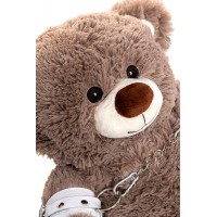 Бондажный набор Pecado BDSM, «Медведь бурый», оковы, наручники, натуральная кожа, белый