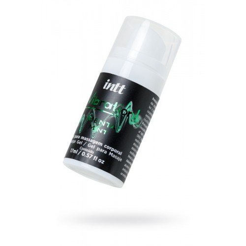 Жидкий массажный гель INTT VIBRATION Mint с эффектом вибрации и ароматом мяты, 17 мл