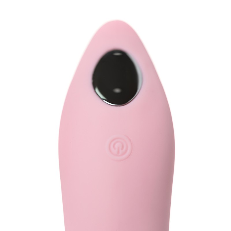 Нереалистичный вибратор S-HANDE KISS с ротацией, 9 режимов вибрации, силикон, розовый, 22 см