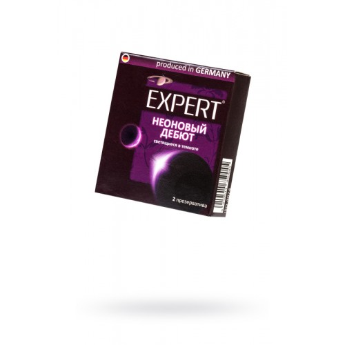 Презервативы Expert, «Неоновый дебют», светящиеся, 18 см, 5,2 см, 2 шт.
