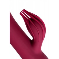 Вибратор с клиторальным стимулятором L&#39;EROINA by TOYFA Sangra, силикон, бордовый, 20,5 см