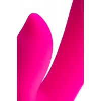 Вибратор с клиторальным стимулятором Erotist, силикон, розовый, 19 см