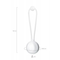 Вагинальный шарик L'EROINA by TOYFA Lily, силикон, белый, 10,5 см