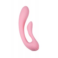Вибратор с клиторальным стимулятором Adrien Lastic G-Wave, силикон, розовый, 18 см