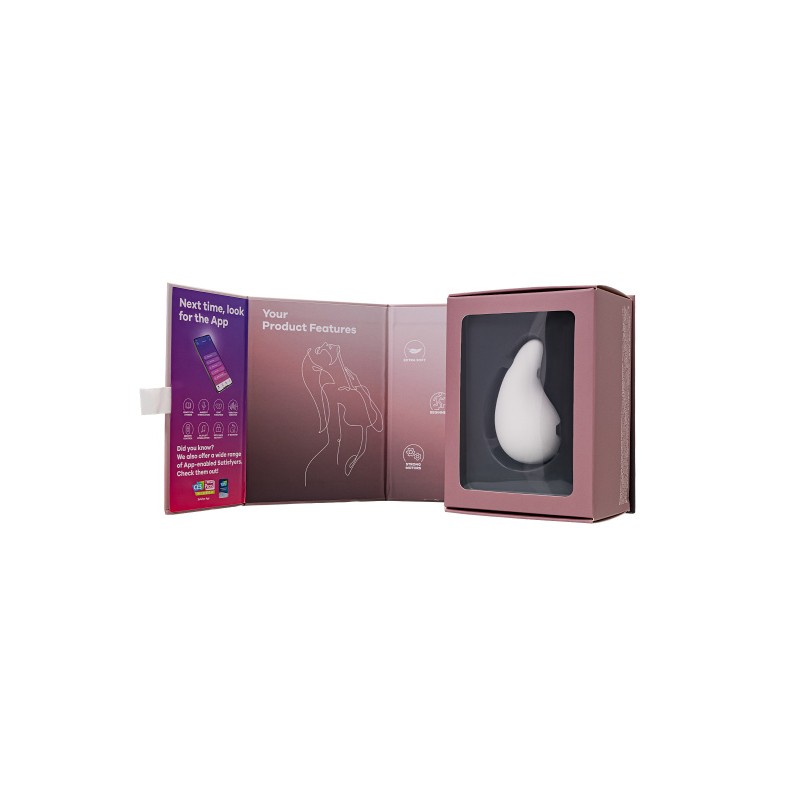 Вибромассажер Satisfyer Dew Drop, силикон, белый, 8,1 см