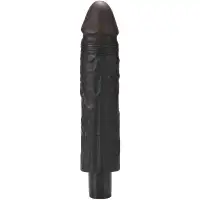 Изображение Nlonely, Китай Реалистичный черный вибратор с рельефным стволом X-Men Vibrating Siliсone Cock 18 см
