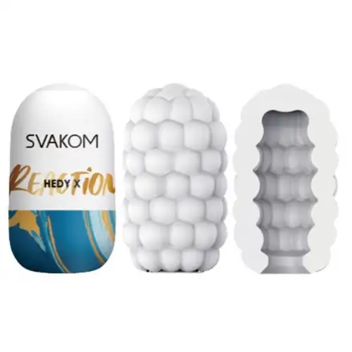 Изображение Svakom, США Мастурбатор нереалистичный Svakom Hedy X5 Reaction, TPE, белый, 9 см
