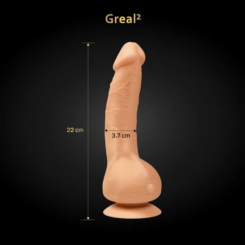 Изображение Gvibe, Англия Gvibe Greal - Супер реалистичный вибратор из Bioskin, 22х3.7 см (телесный)
