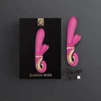 Изображение Gvibe, Англия Gvibe Grabbit Mini - Уменьшенный вибратор для клитора и точки G с тремя моторами, 19х3.5 см