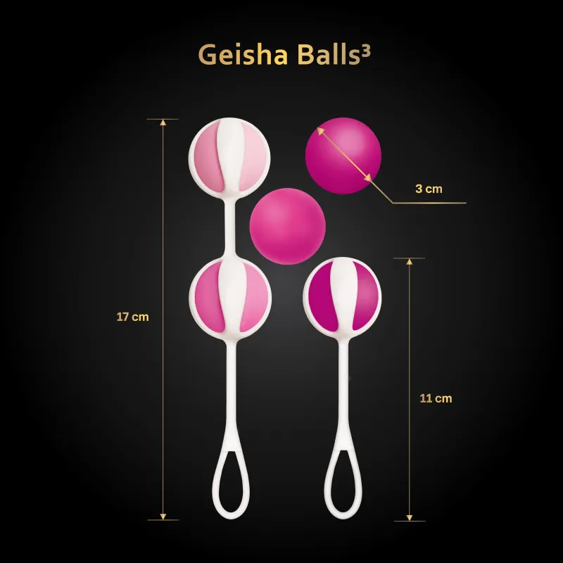 Изображение Gvibe, Англия Gvibe Geisha Balls 3 - Шарики для тренировки интимных мышц, 3 см