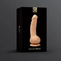Изображение Gvibe, Англия Gvibe Greal Mini - Мини-версия реалистичного вибратора из Bioskin, 18х3 см (телесный)