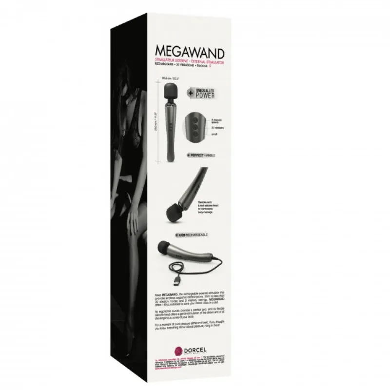 Фото Dorcel Вибратор MEGAWAND CHROME SILVER Dorcel