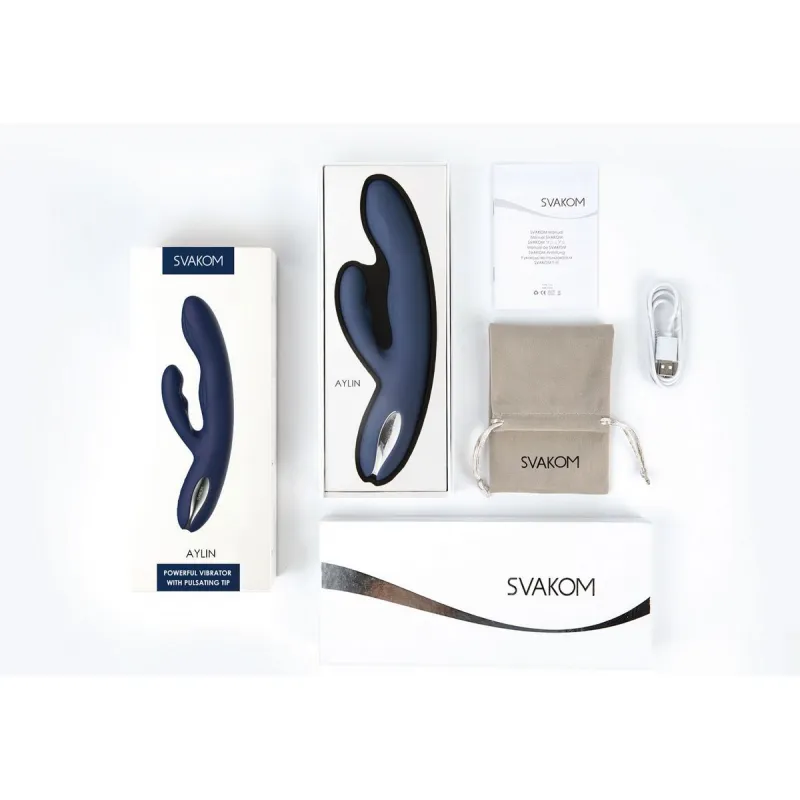 Изображение Svakom, США Aylin Dark Blue Вибростимулятор Svakom со встроенным аккумулятором