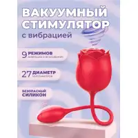 Изображение Адам и Ева Вакуумно-волновой стимулятор с вибрацией Black Rose