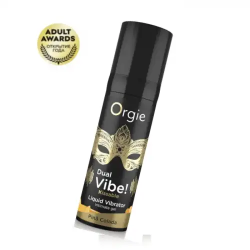 Фото Orgie, Португалия Жидкий вибратор ORGIE DUAL VIBE! со вкусом коктейля PINÃ COLADA 15мл