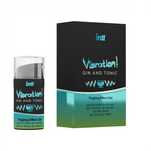 Фото Intt Cosmetics Жидкий интимный гель с эффектом вибрации Gin & Tonic, Intt, 15 мл