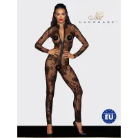 Фото Noir Handmade, Польша Noir Handmade - Длинный комбинезон из кружева и трехсторонней молнией, S (черный)