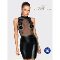 Фото Noir Handmade, Польша Noir Handmade - Захватывающее дух платье с тонкой вышивкой, S (черный)