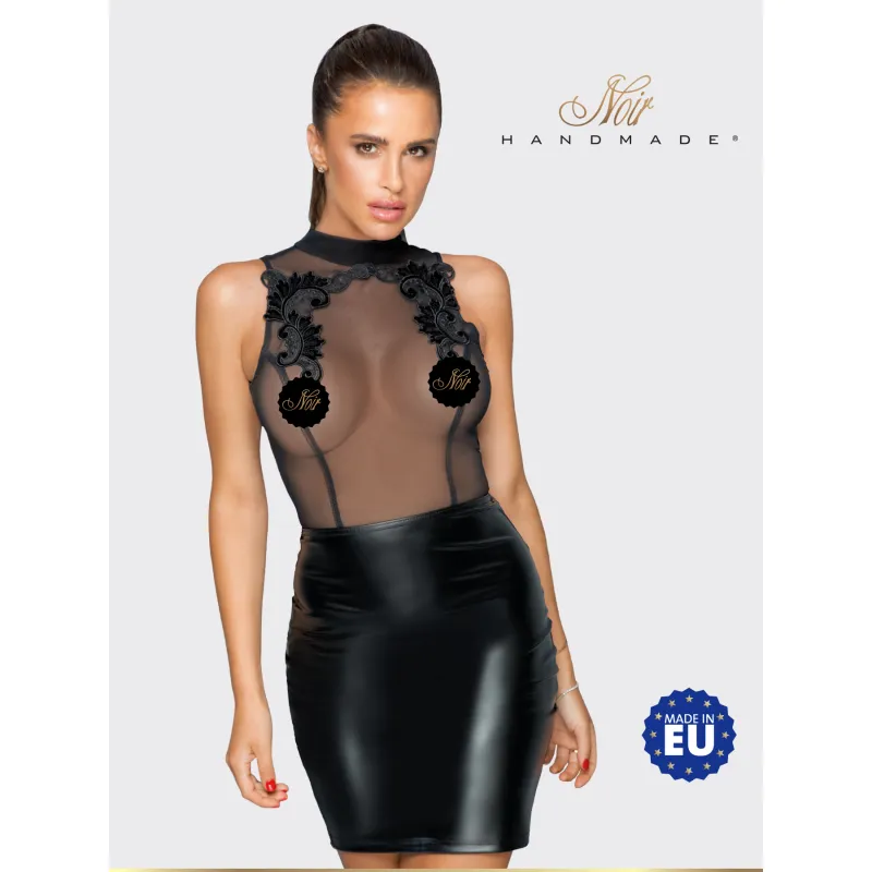 Фото Noir Handmade, Польша Noir Handmade - Захватывающее дух платье с тонкой вышивкой, S (черный)