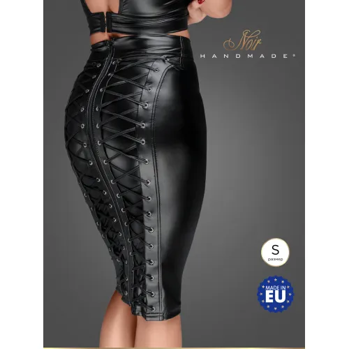 Изображение Noir Handmade, Польша Noir Handmade - Юбка карандаш со шнуровкой, S (чёрный)