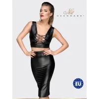 Изображение Noir Handmade, Польша Noir Handmade - Юбка карандаш со шнуровкой, S (чёрный)