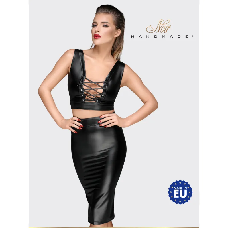 Изображение Noir Handmade, Польша Noir Handmade - Юбка карандаш со шнуровкой, S (чёрный)