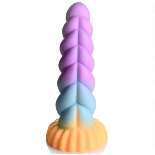 Изображение  Creature Cocks Mystique Silicone Unicorn Dildo - фантазийный фаллоимитатор, 21х6 см