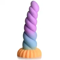 Изображение  Creature Cocks Mystique Silicone Unicorn Dildo - фантазийный фаллоимитатор, 21х6 см