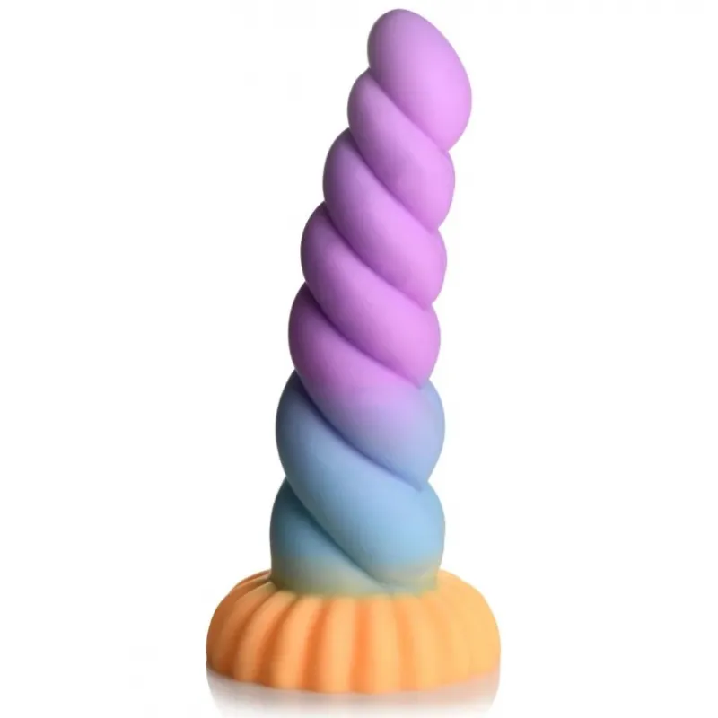 Изображение  Creature Cocks Mystique Silicone Unicorn Dildo - фантазийный фаллоимитатор, 21х6 см
