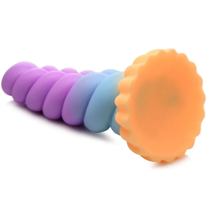 Изображение  Creature Cocks Mystique Silicone Unicorn Dildo - фантазийный фаллоимитатор, 21х6 см