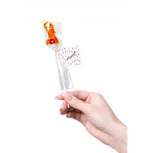 Фото Sosuчki Леденец Sosuчki, «Пенис Amaretto», мини, оранжевый, 42 гр., 1 шт.