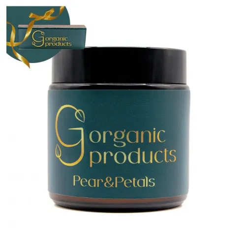 Изображение GJ organic Массажная свеча ручной работы Pear&Petals (100мл.)