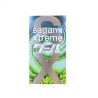Изображение Sagami, Япония Презервативы Sagami, xtreme, Mint, латекс, 19 см, 5,2 см, 10 шт.