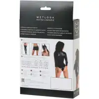 Фото Erolanta Glossy Боди Glossy Alessi из материала Wetlook на молнии черное, размер L