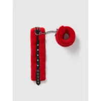 Изображение Vulgar, Россия Уникальные наручники из натурального меха норки, красные в деревянной коробке из массива дуба