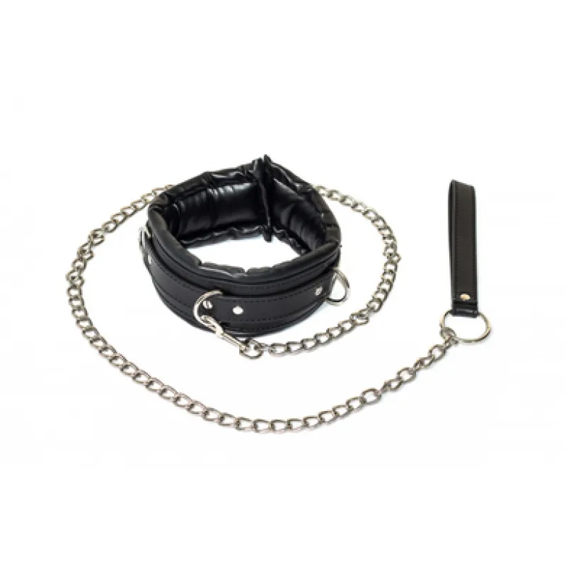 Изображение Lola Toys, Россия Lola Games Party Hard Fetish ошейник с цепью поводком, 54 см (чёрный)