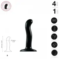 Фото Strap-on-me Изогнутый фаллоимитатор Strap-on-me DILDO POINT P&G S на присоске, черный