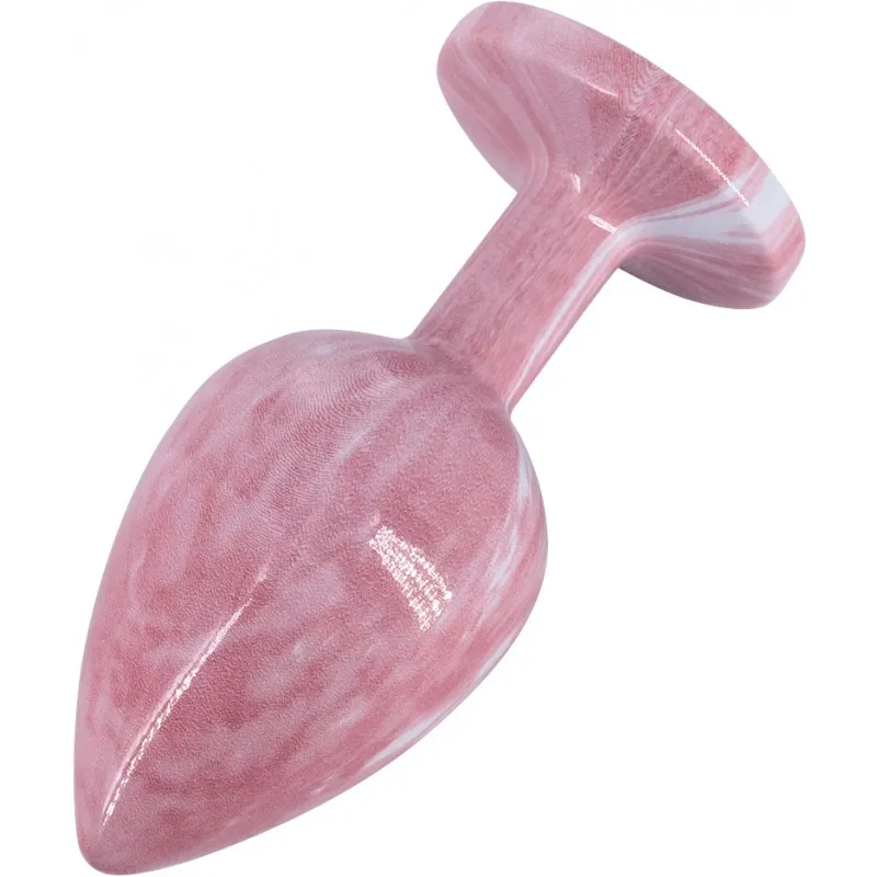 Фото Kanikule, Великобритания Эмалированная анальная пробка из алюминия со светло розовым кристаллом