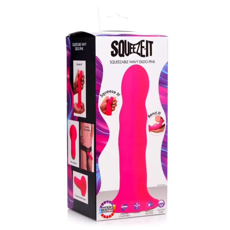 Фото  Squeeze-It - мягкий, гибкий волнистый фаллоимитатор, 18.3х4.1 см