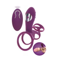 Изображение  Toy Joy Halo Halo C-Ring Sleeve - эрекционная вибронасадка с дистанционным управлением, 6.2х5 см (фиолетовый)