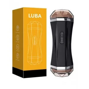 Мастурбатор Luba mini двойной , вагина-ротик черный с вибро