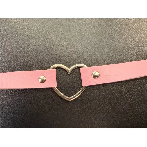 Адам и Ева Чокер розовый сердечко