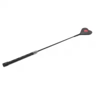 Стек из искусственной кожи, с вырезами в форме сердца на конце