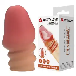 Рельефная насадка на пенис Pretty Love Jeremy реалистичная