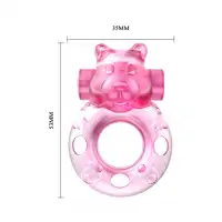 Baile, Китай Виброкольцо с клиторальным стимулятором Baile Magic Bear