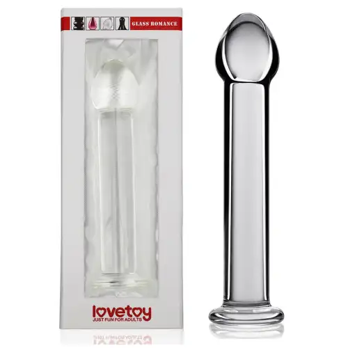 Фото Lovetoy, Китай Гладкий прозрачный фаллоимитатор из стекла 17 см