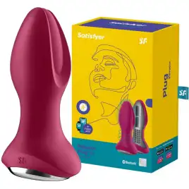 Анальный смарт-стимулятор с вибрацией и ротацией Satisfyer Rotator Plug 2+ фуксия ДЕФОРМИРОВАННАЯ УПАКОВКА
